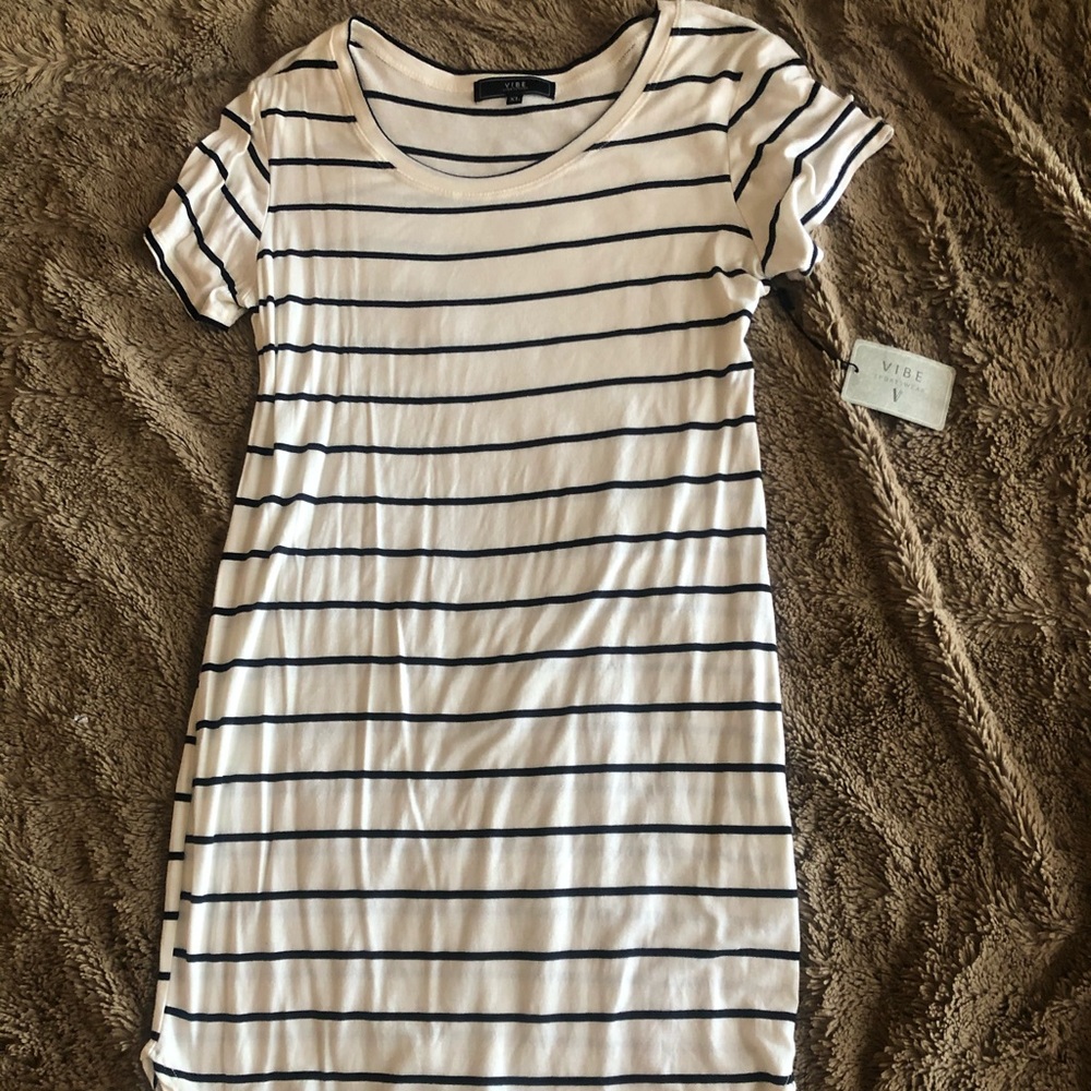 Bodycon stripped T-shirt dress